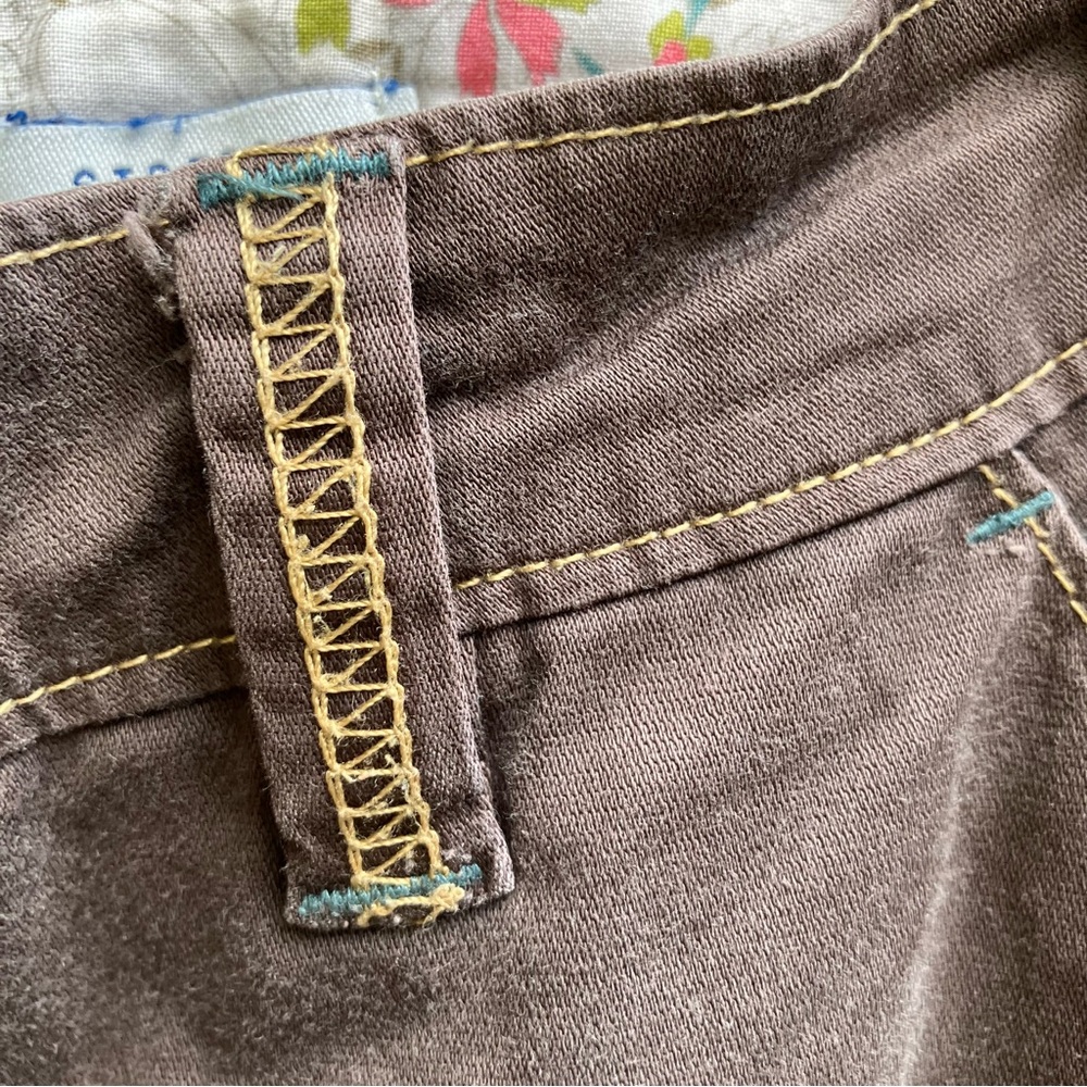 Old Navy vintage brown pants Y2K low rise flare 2 short - Picture 9 of 14